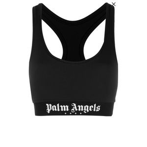 Authentic Palm angels logo print sports bra